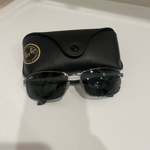 Ray-Ban Silver Frame Sunglasses with Black Case